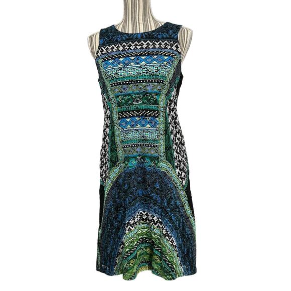 Ronni Nicole Sheath Dress boho Sleeveless Womens Size 6 Lace Mesh Back Zip Dress - Picture 1 of 9